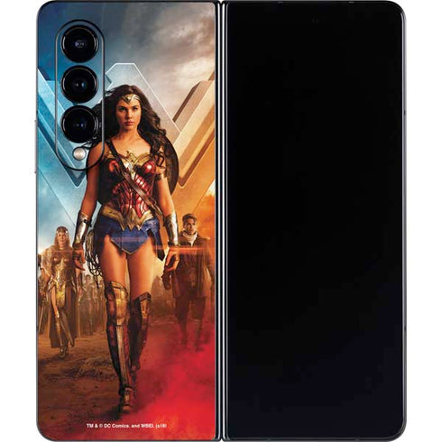 DC Comics Wonder Woman Main characters Poster Galaxy Z Fold4 5G Skin